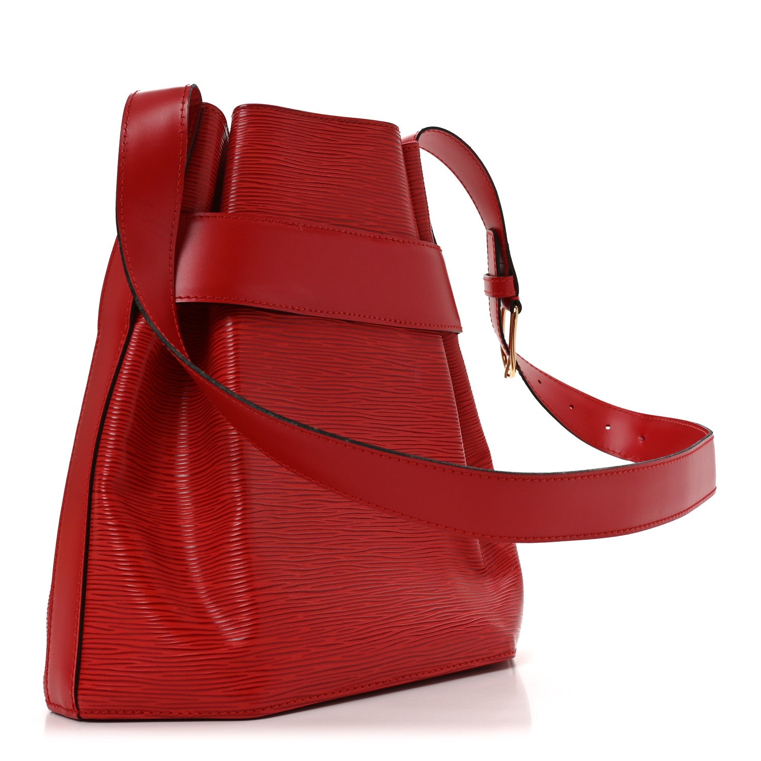 Louis Vuitton Epi Sac D'epaule Castillan Red 2 of 8