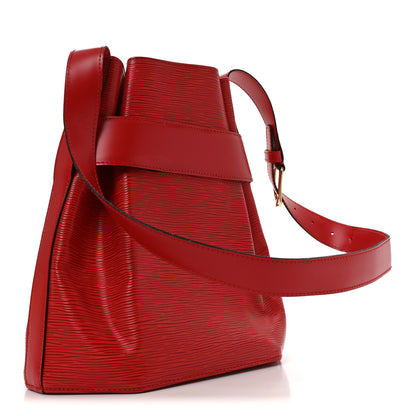Louis Vuitton Epi Sac D'epaule Castillan Red 2 of 8
