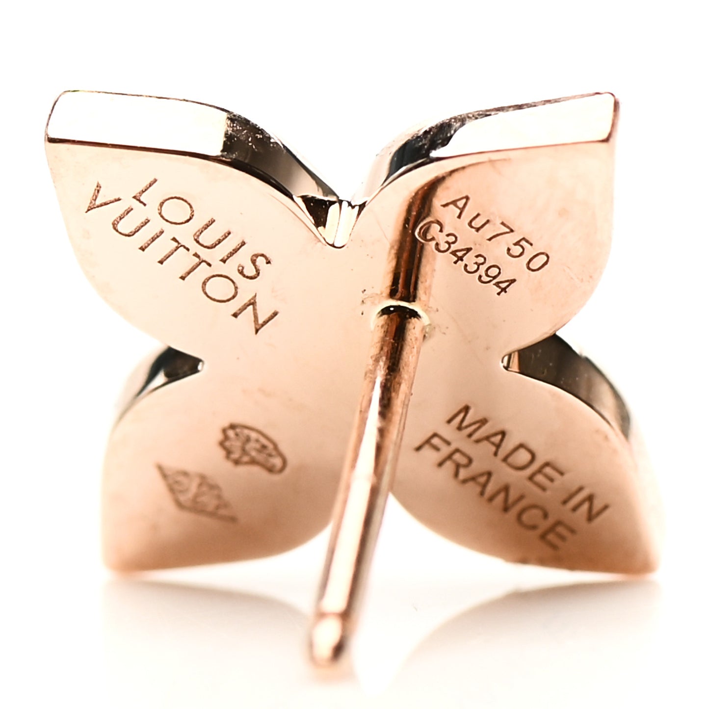 18K Pink Gold Diamond Star Blossom Stud Earrings