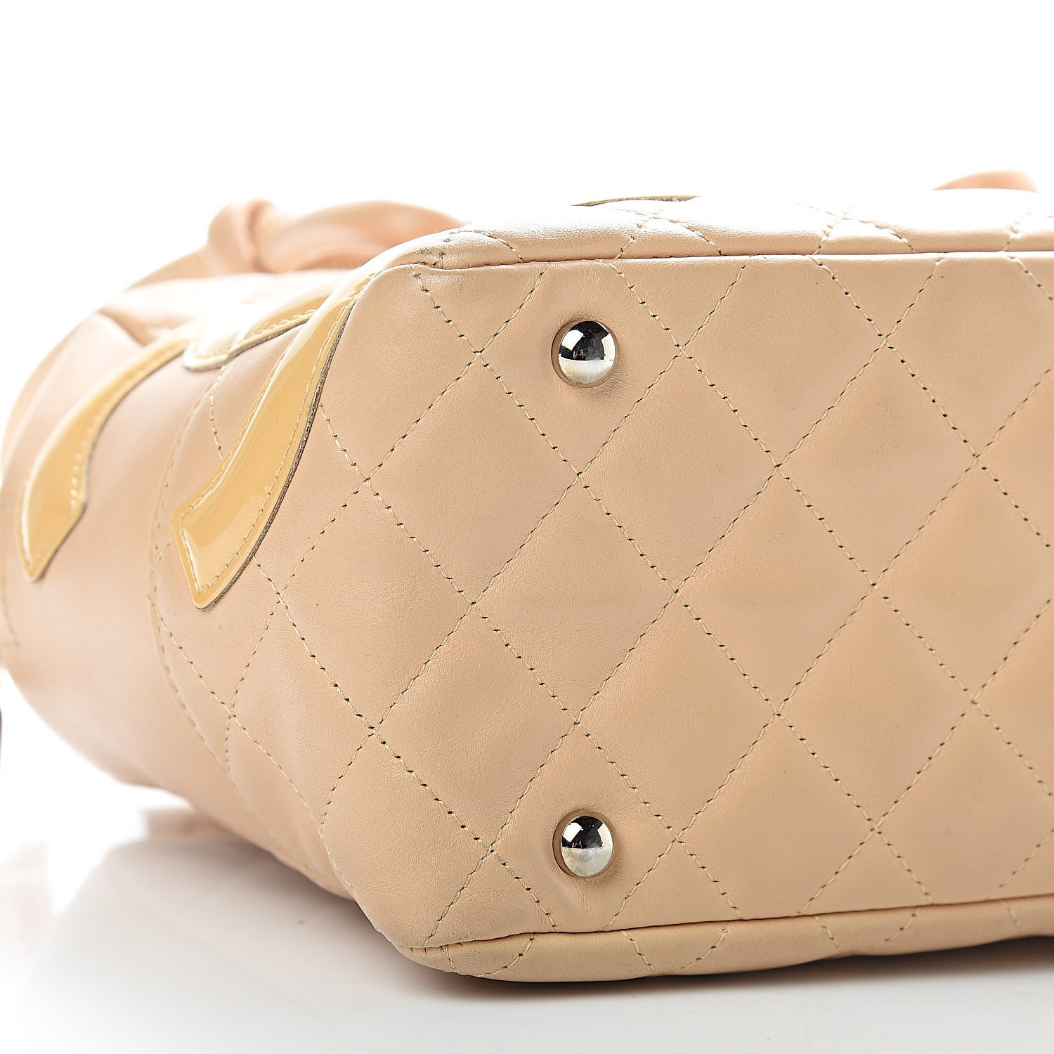 Chanel Calfskin Quilted Cambon Quilted Large Bowler Beige 9 of 14