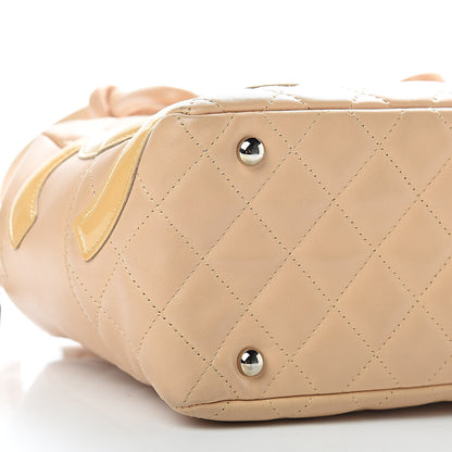 Chanel Calfskin Quilted Cambon Quilted Large Bowler Beige 9 of 14