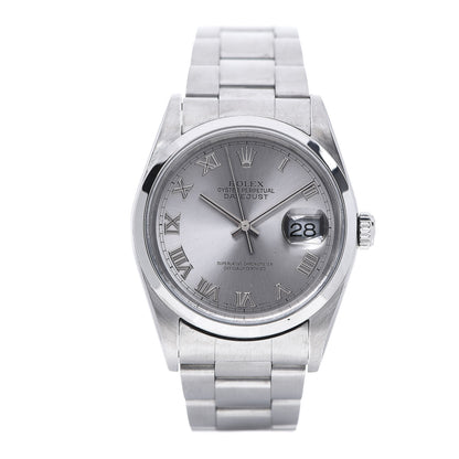Rolex Stainless Steel 36mm Oyster Perpetual Datejust Watch Silver Roman 16200 1 of 6