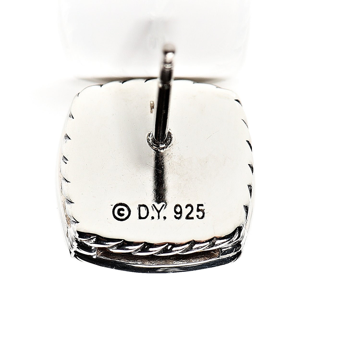 Sterling Silver Diamond Black Onyx 7mm Petite Albion Earrings