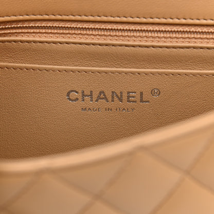 Chanel Lambskin Quilted Mini Rectangular Flap Dark Beige 6 of 10