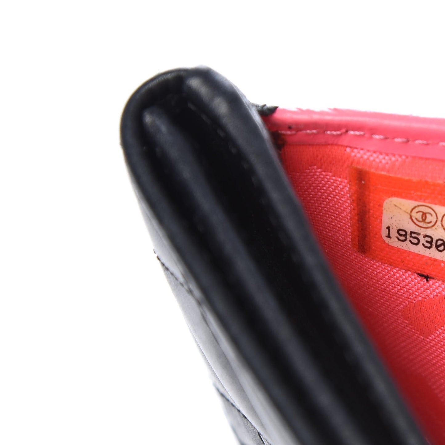 Lambskin Quilted Cambon Flap Wallet Black