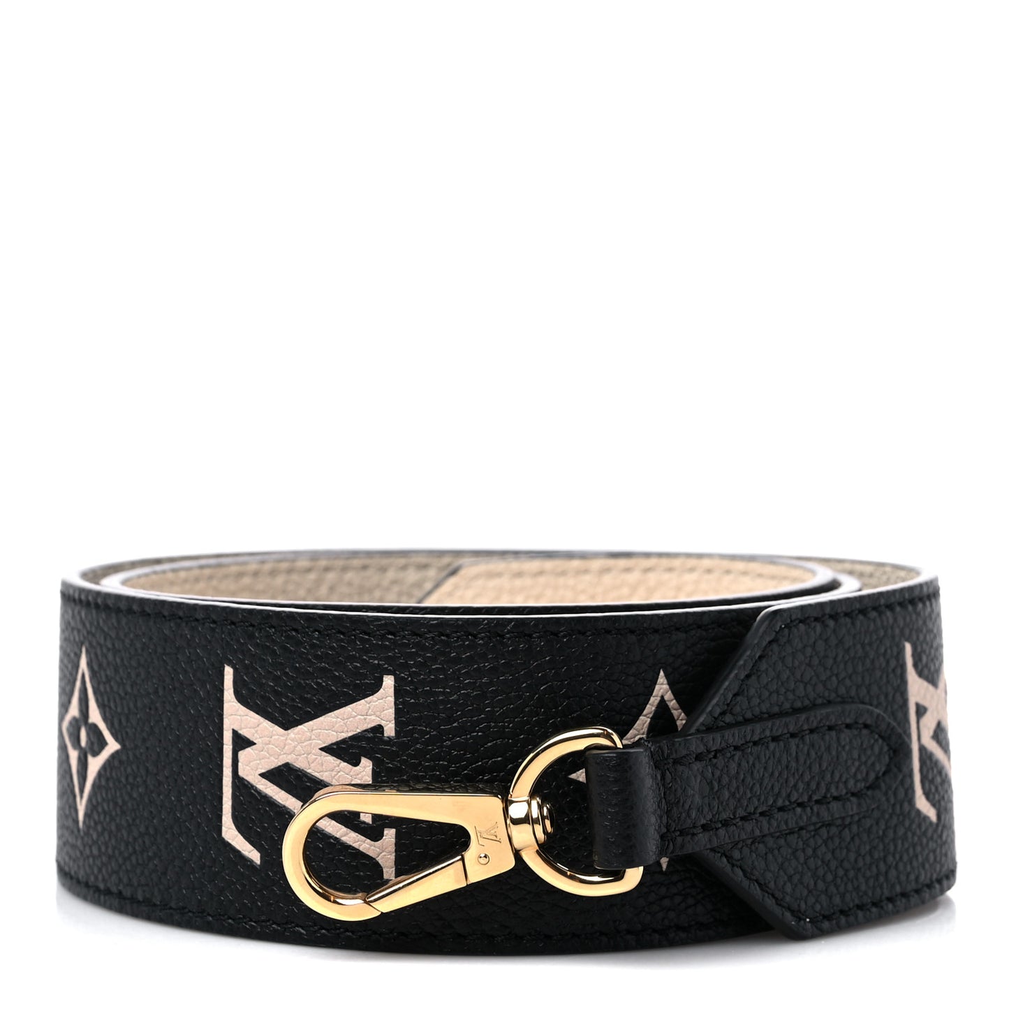 Empreinte Monogram Bandouliere Shoulder Strap Black Beige