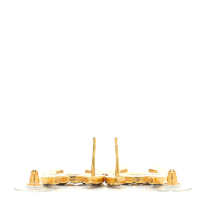 Chanel Resin Along The Nile CC Earrings Gold Black 3 of 6