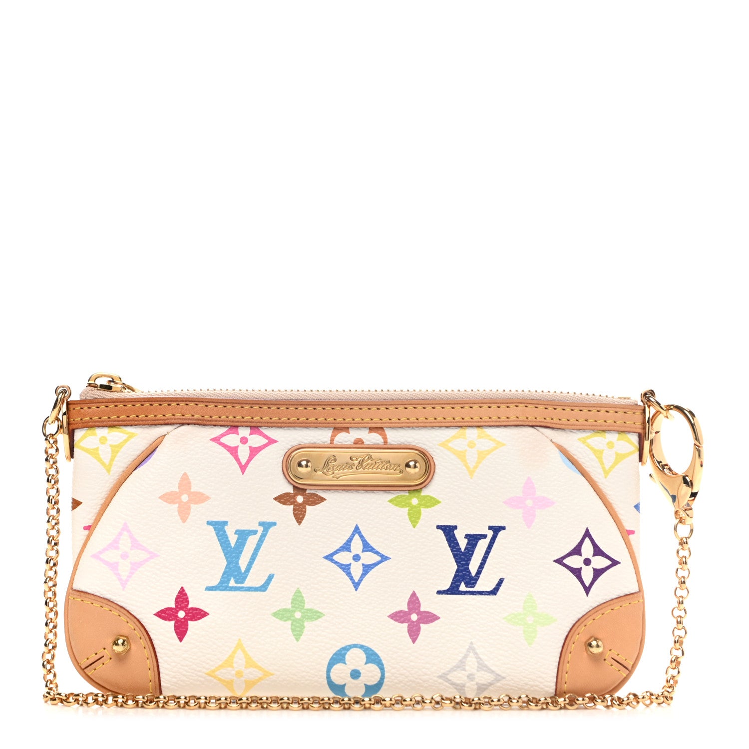 Louis Vuitton Monogram Multicolor Pochette Milla MM White 1 of 9