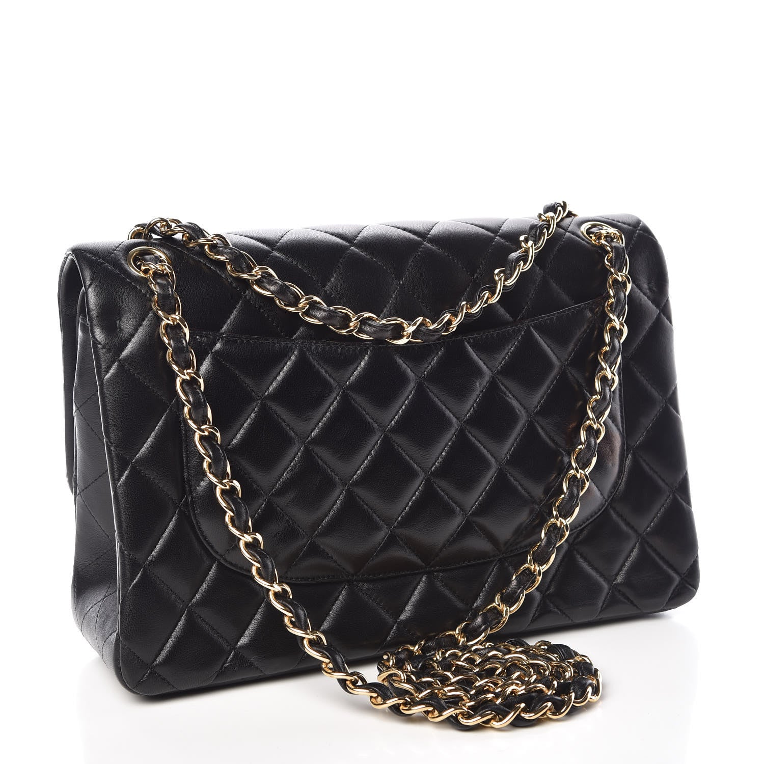Chanel Lambskin Quilted Jumbo Double Flap Black 3 of 11