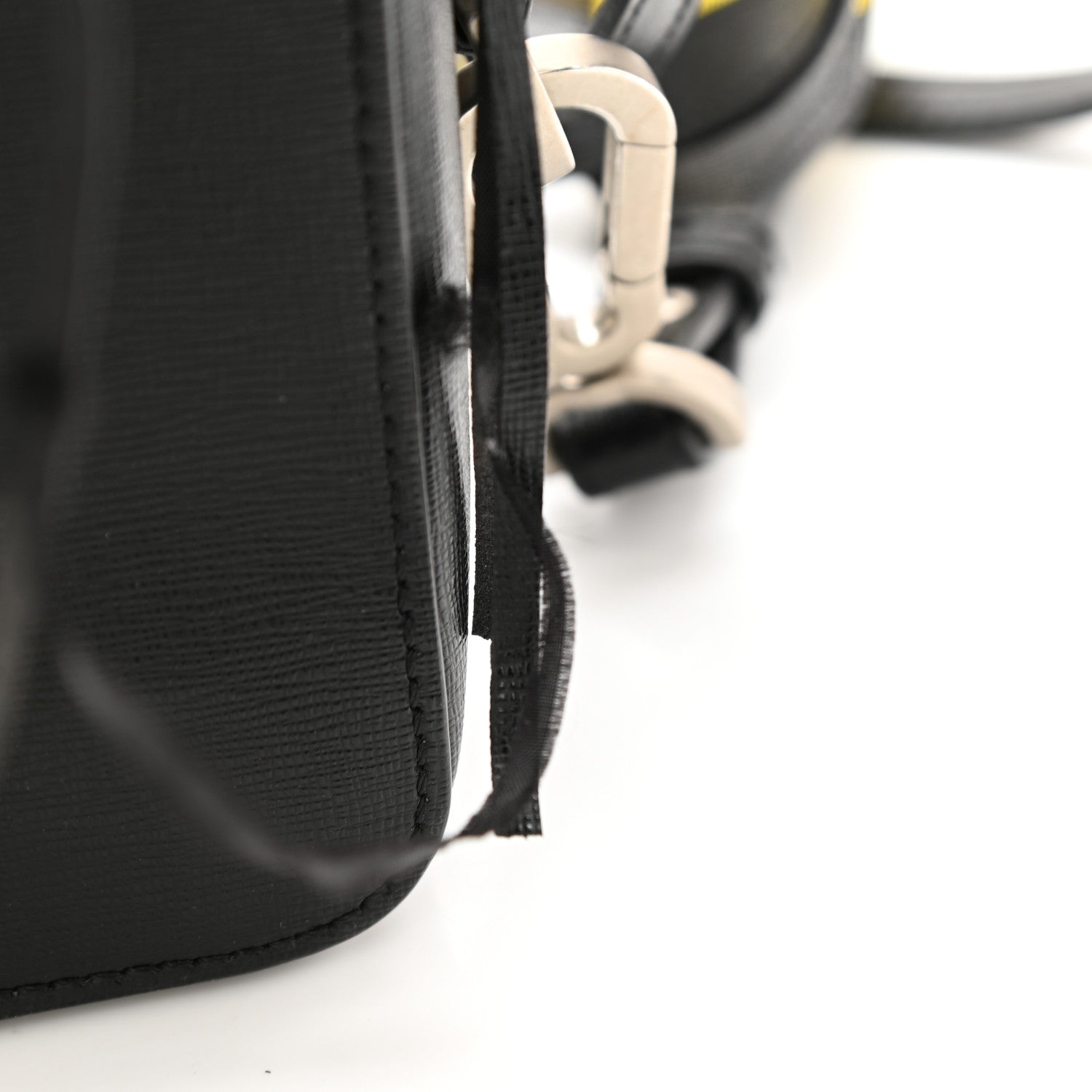 Off-White Calfskin Diag Flap Bag Black White 13 of 13