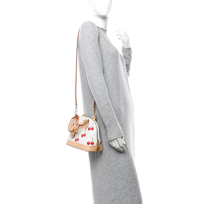 Louis Vuitton LV X TM Monogram Cerises Alma BB White 2 of 9