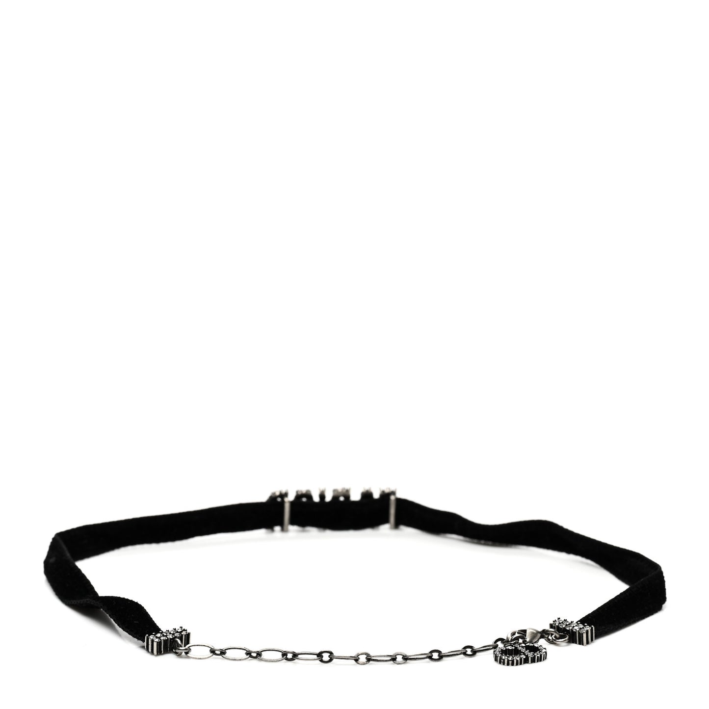 Velvet Crystal J’Adior Choker Necklace Black