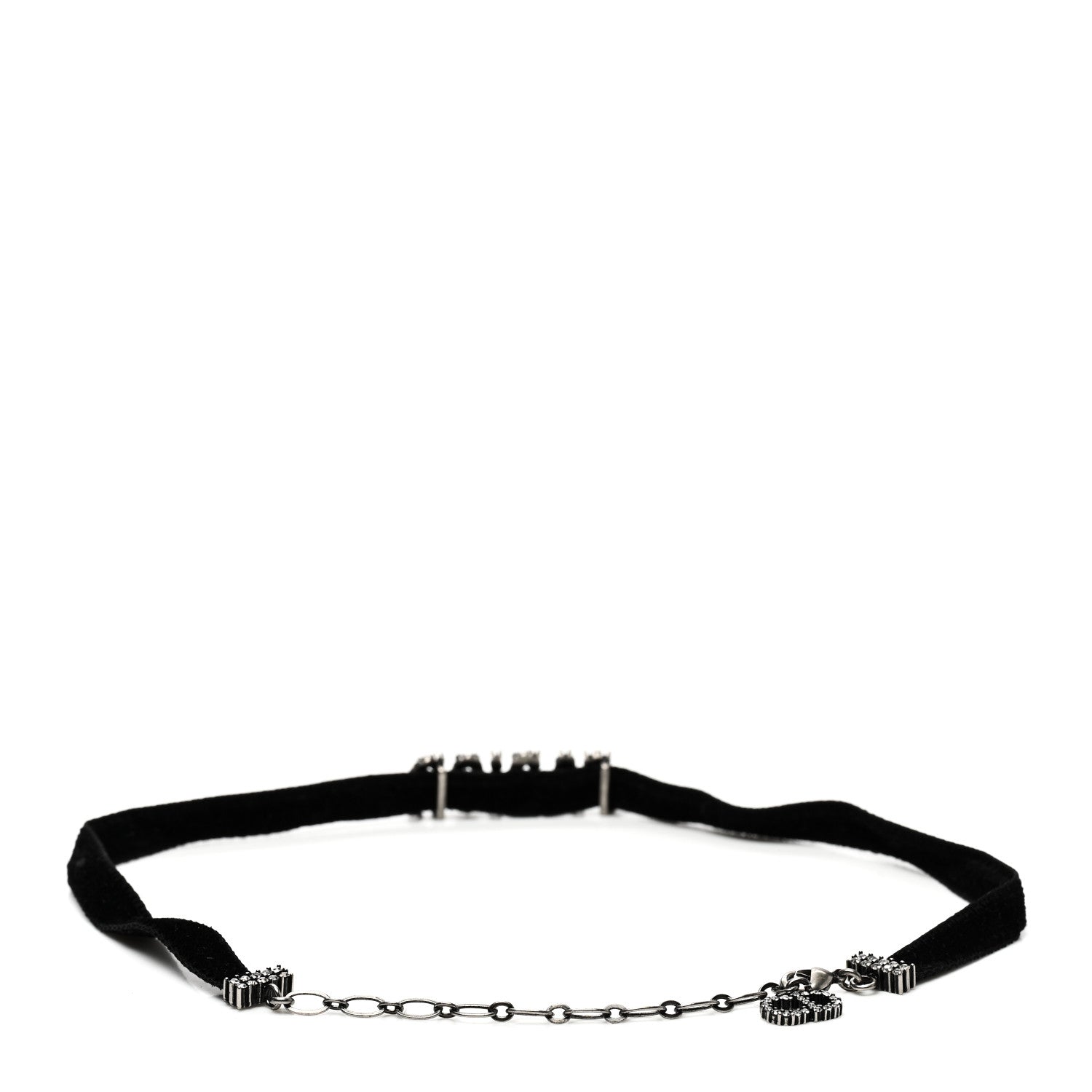 Christian Dior Velvet Crystal J’Adior Choker Necklace Black 3 of 4