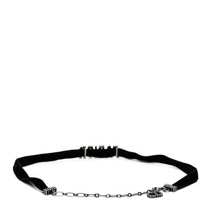 Christian Dior Velvet Crystal J’Adior Choker Necklace Black 3 of 4