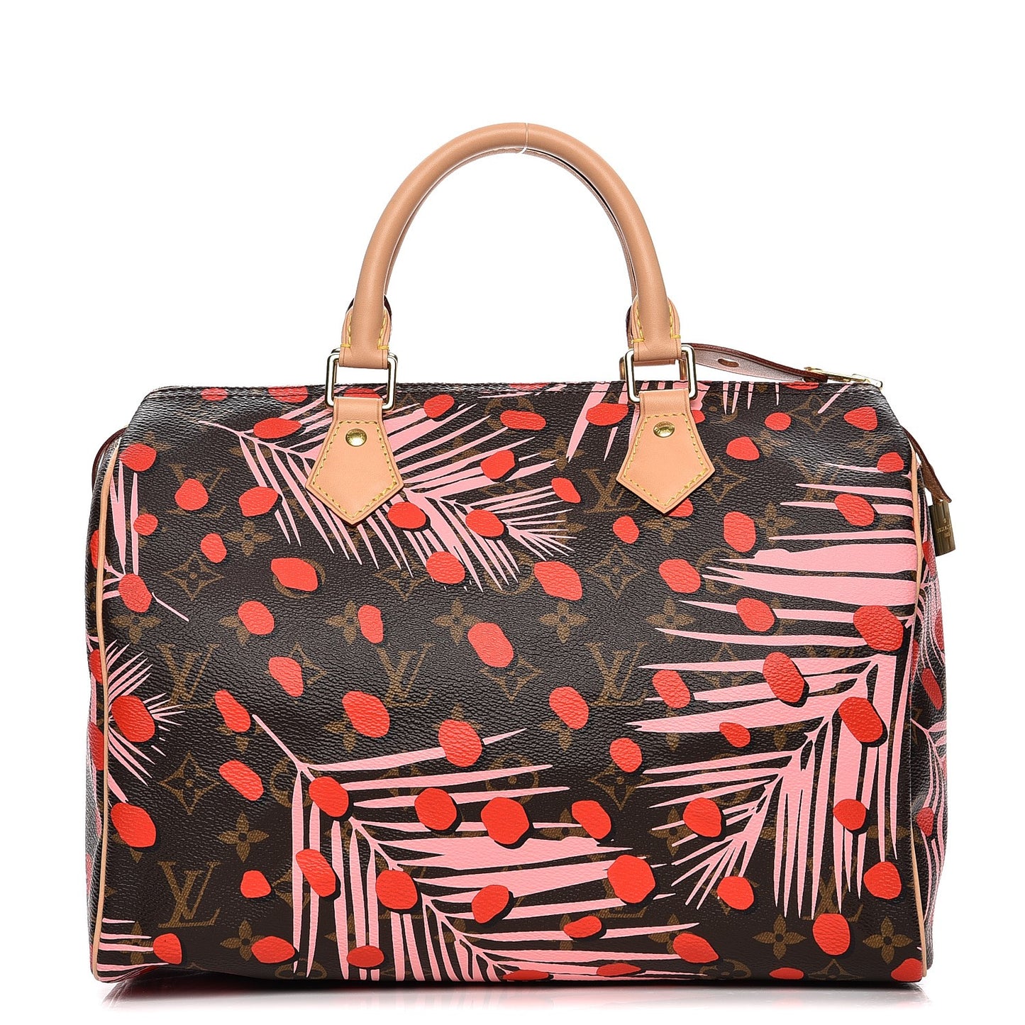 Monogram Jungle Dots Speedy 30 Sugar Pink Poppy