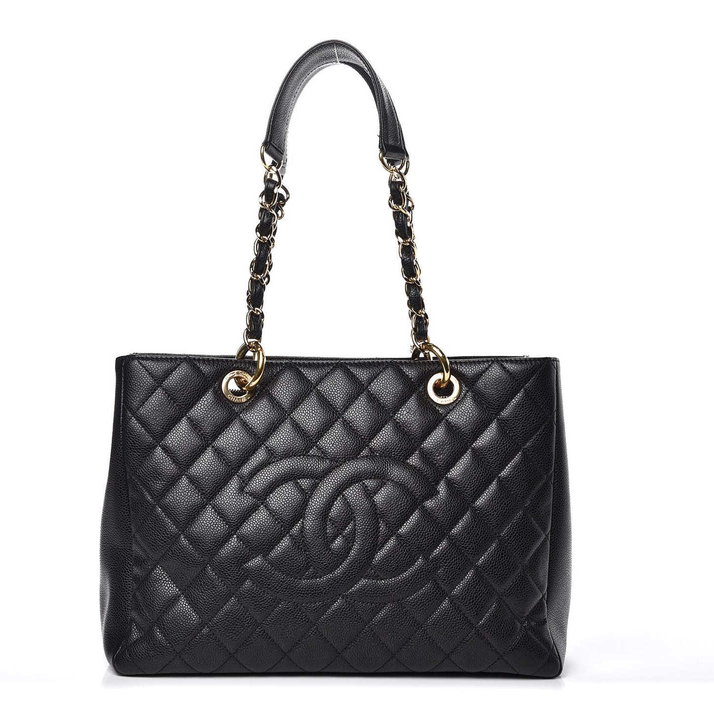 Caviar Quilted Grand Shopping Tote GST Black