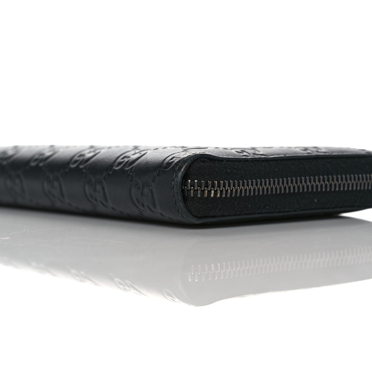 Guccissima Signature Zip Around Organizer Wallet Black