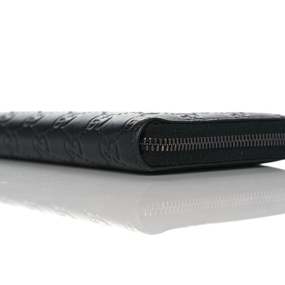 Gucci Guccissima Signature Zip Around Organizer Wallet Black 8 of 14