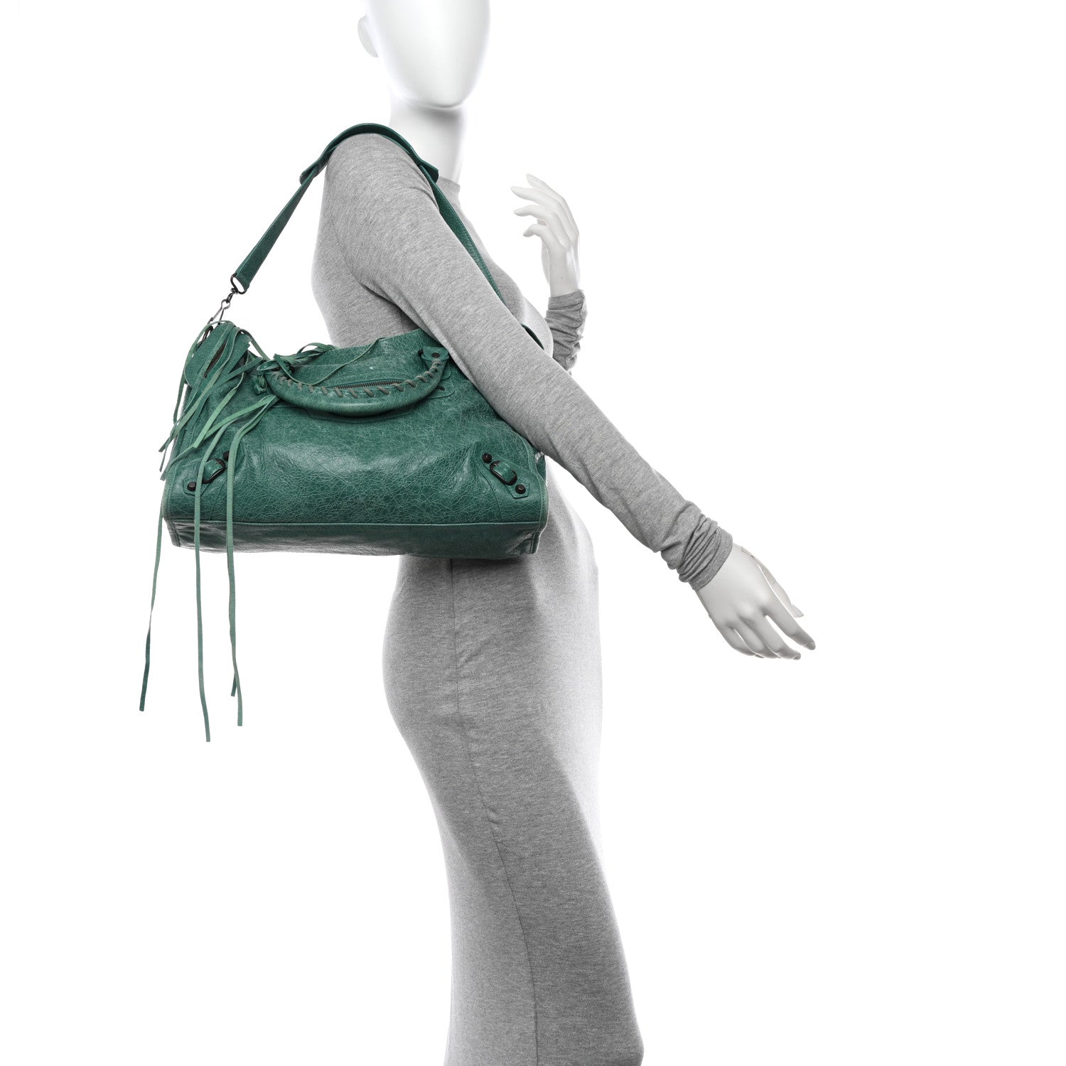 Balenciaga Agneau Classic Hardware City Vert Sauge 2 of 15
