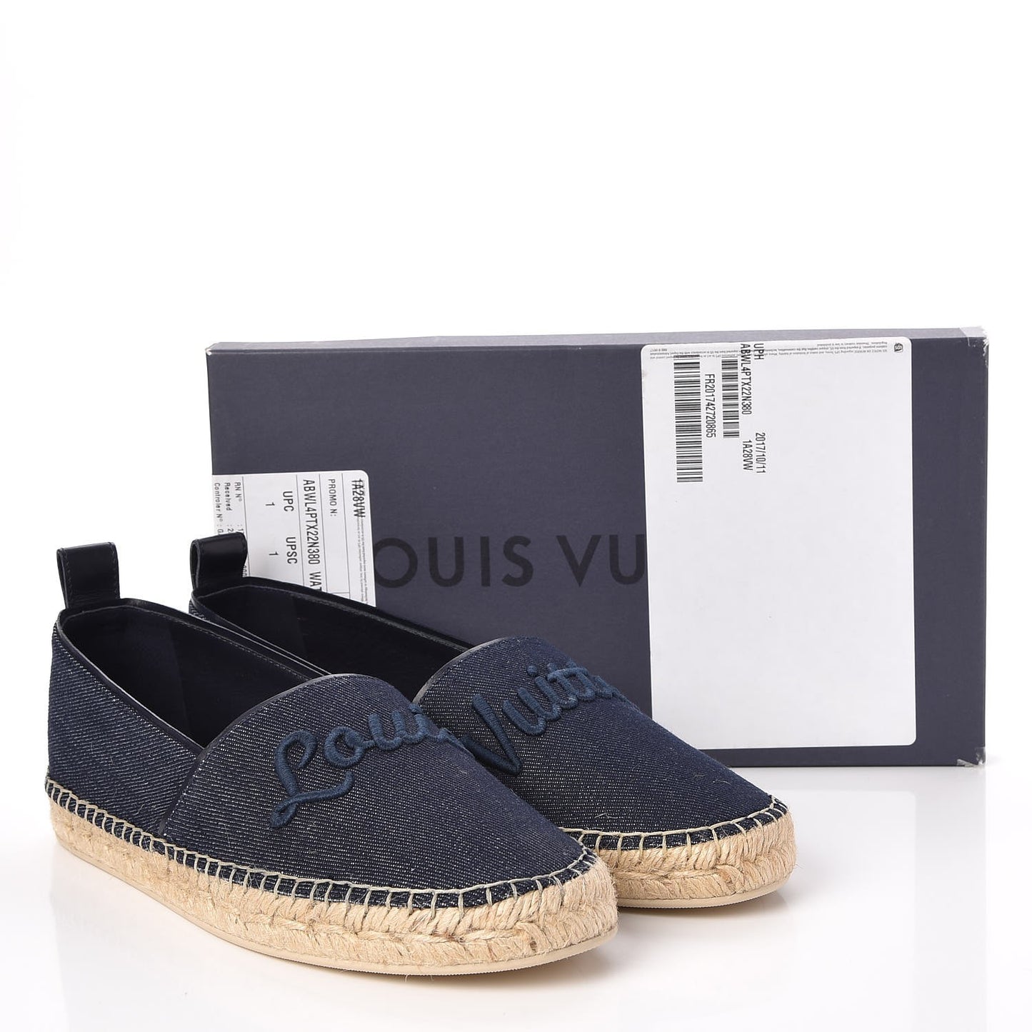 Canvas Waterfall Espadrille Flats 38 Marine