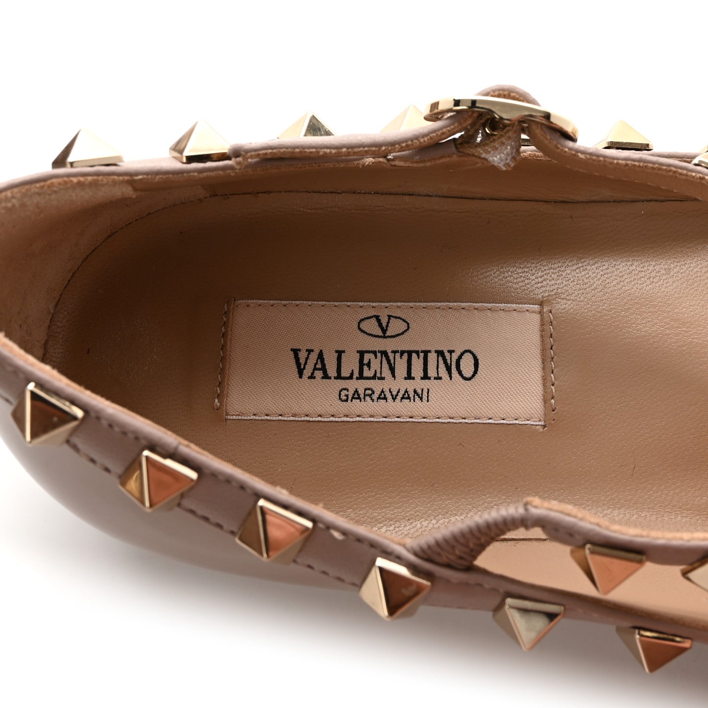 Patent Rockstud Cage Ballerina Flats 35 Poudre