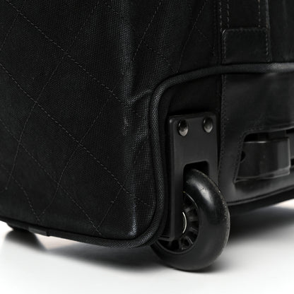 Chanel Washed Toile Calfskin Quilted Trolley Black 11 of 13