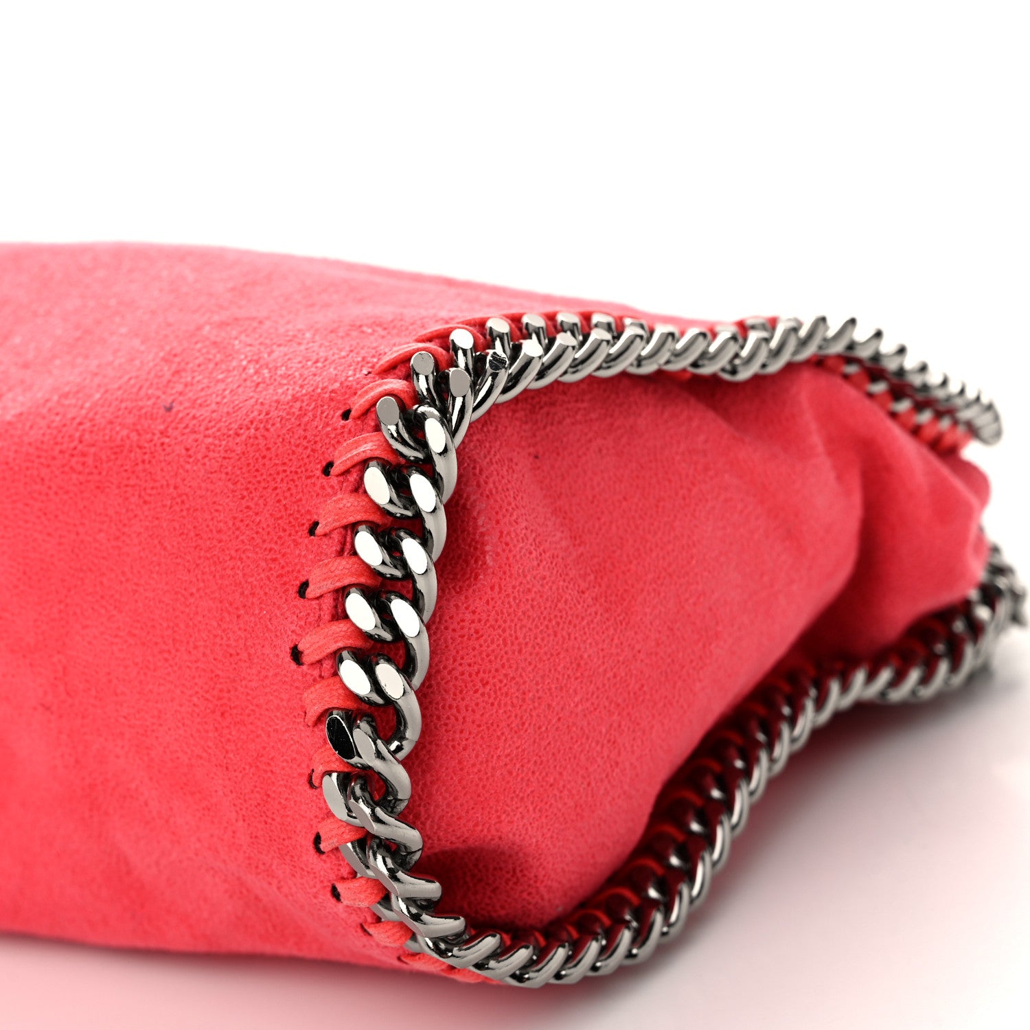 Stella McCartney Shaggy Deer Mini Falabella Fold Over Tote Pink Fluo 9 of 9