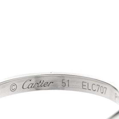 Cartier Platinum Ballerine Wedding Band Ring 51 5.75 4 of 4