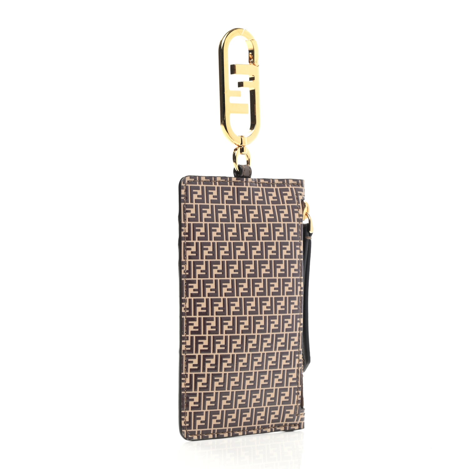 Fendi Vitello Liberty Micro FF Embossed O'Lock Card Holder Beige Amido Maya 3 of 8