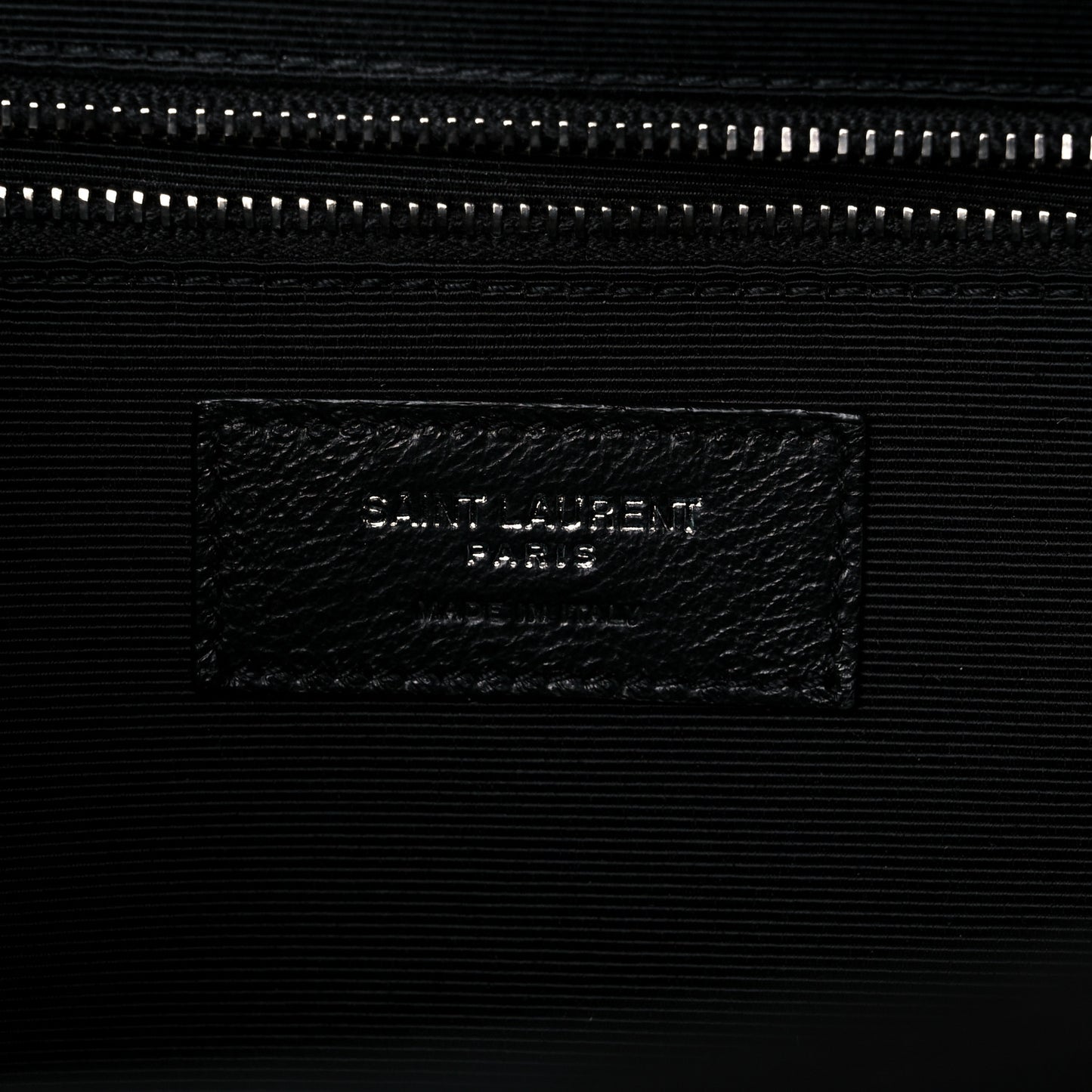 Grain De Poudre Textured Mixed Matelasse Large Triquilt Monogram Satchel Black