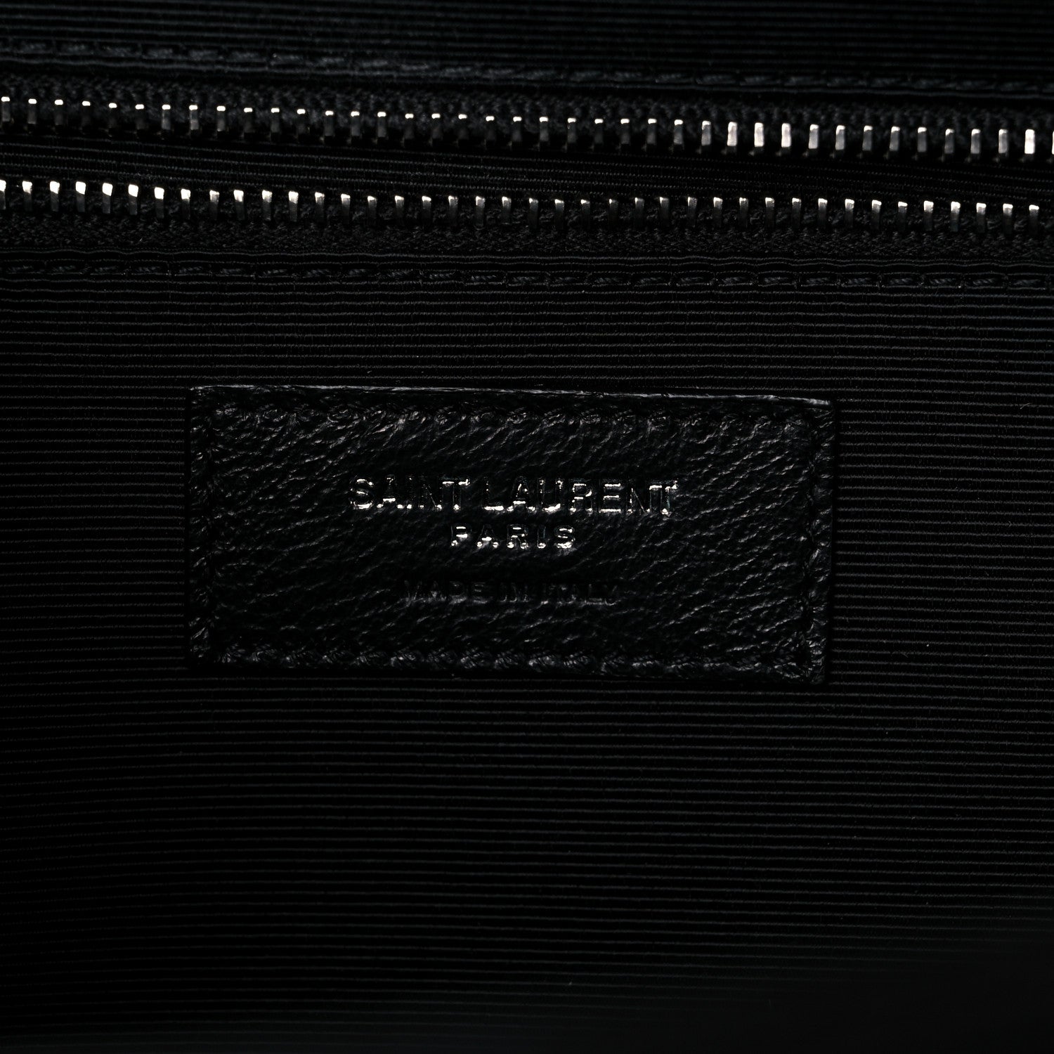 Saint Laurent Grain De Poudre Textured Mixed Matelasse Large Triquilt Monogram Satchel Black 6 of 12