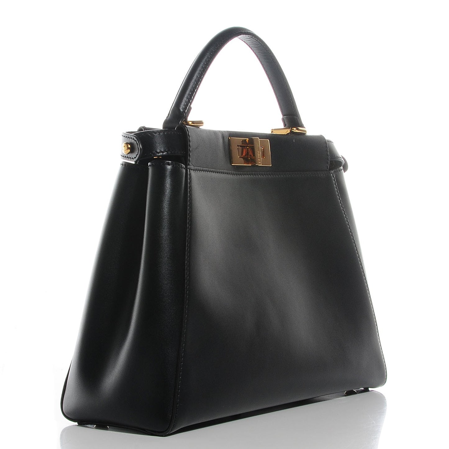 Vitello Morgan Fabric Jacquard Pequin Medium Peekaboo Iconic Satchel Black Tobacco