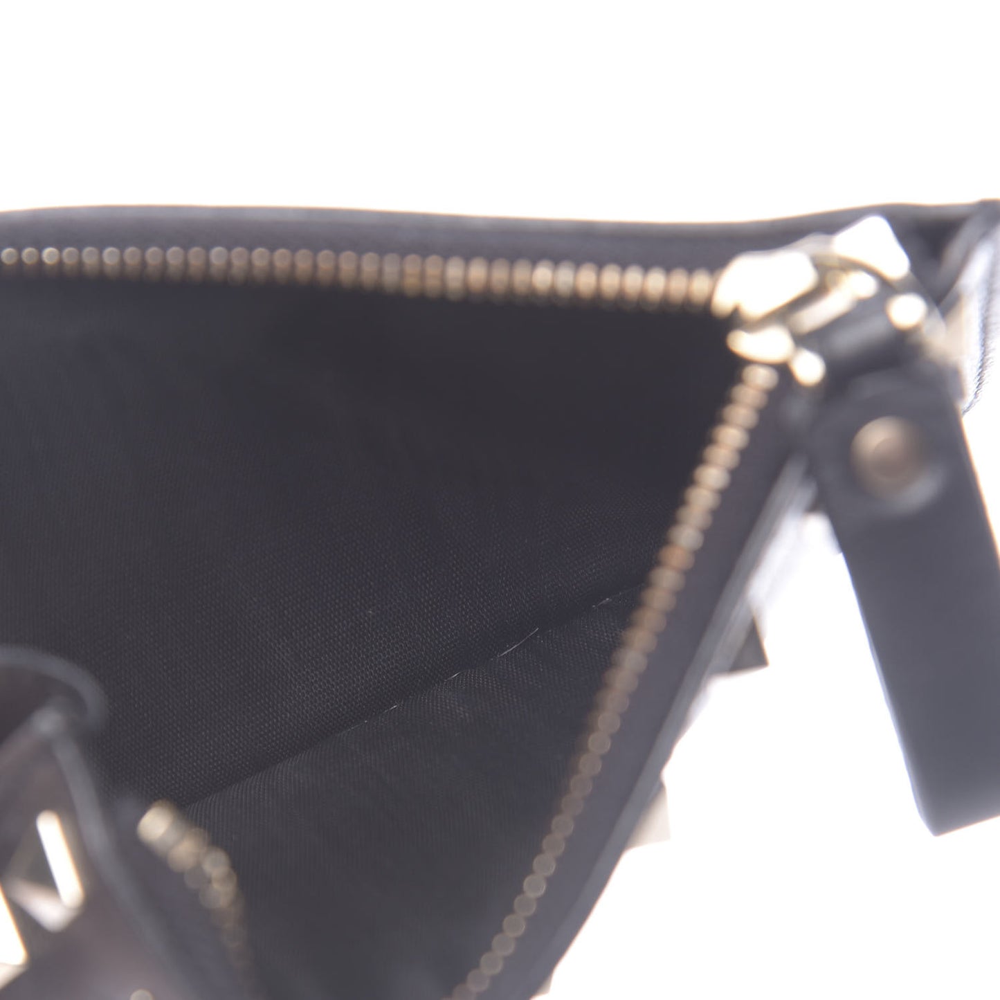 Vitello Rockstud Key Coin Case Card Holder Black