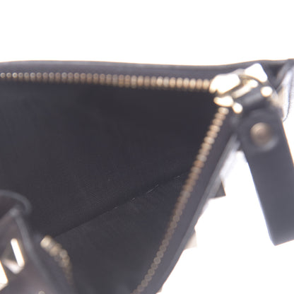 Valentino Garavani Vitello Rockstud Key Coin Case Card Holder Black 5 of 8