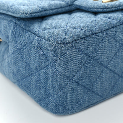 Chanel Denim Quilted Mini Pearl Crush Flap Blue 9 of 12
