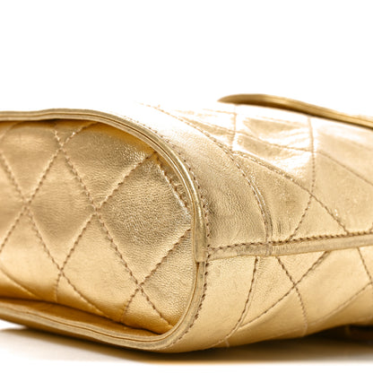 Chanel Metallic Lambskin Quilted Tassel Shoulder Bag Gold 9 of 9