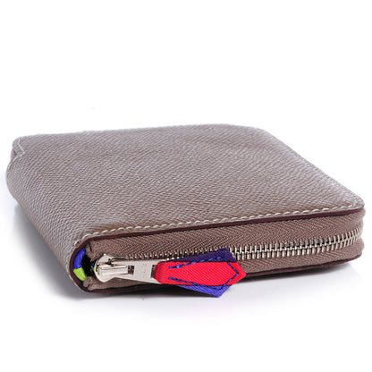 Hermes Epsom Silk'in Compact Wallet Etoupe 5 of 10