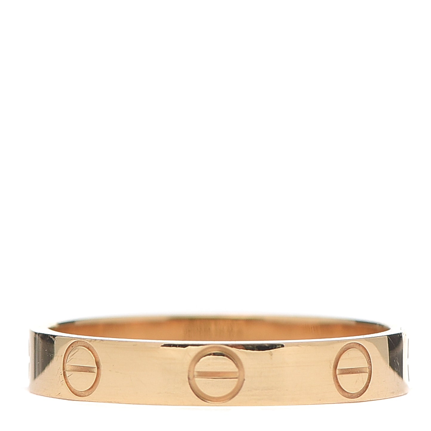 18K Yellow Gold 3.5mm LOVE Wedding Band Ring 56 7.5