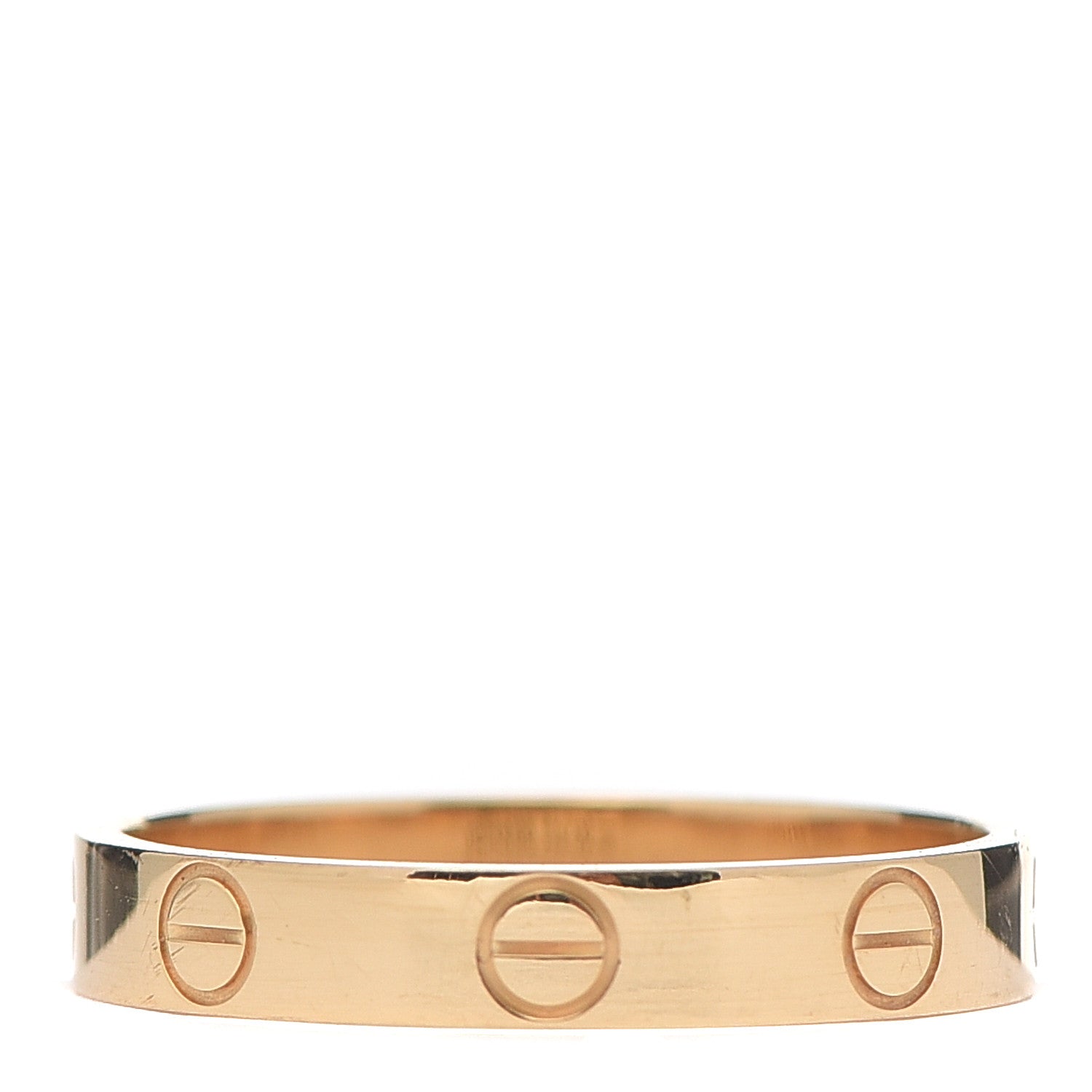 Cartier 18K Yellow Gold 3.5mm LOVE Wedding Band Ring 56 7.5 3 of 6