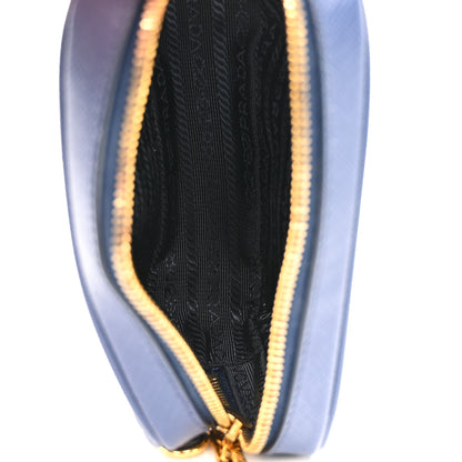Prada Saffiano Mini Camera Crossbody Bag Azzurro 5 of 12