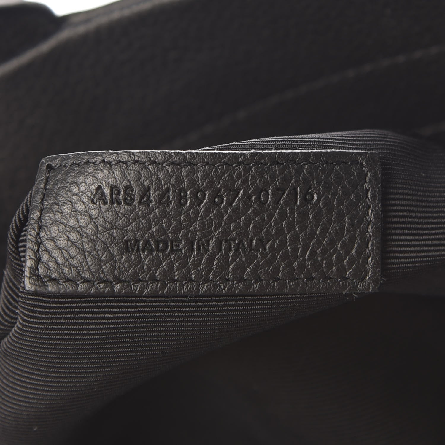 Saint Laurent Grained Calfskin Medium Rive Gauche Cabas Black 9 of 10