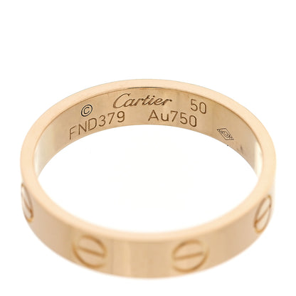 Cartier 18K Yellow Gold 3.5mm LOVE Wedding Band Ring 50 5.25 2 of 4