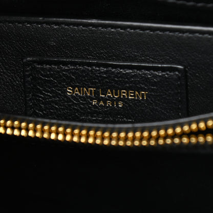 Saint Laurent Calfskin Y Quilted Monogram Small Loulou Chain Satchel Black 7 of 12