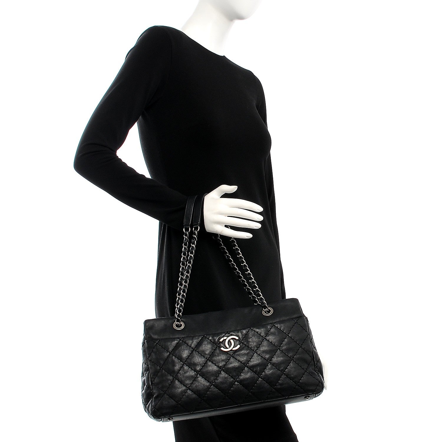 Chanel Calfskin Medium Stitch It Tote Black 2 of 7