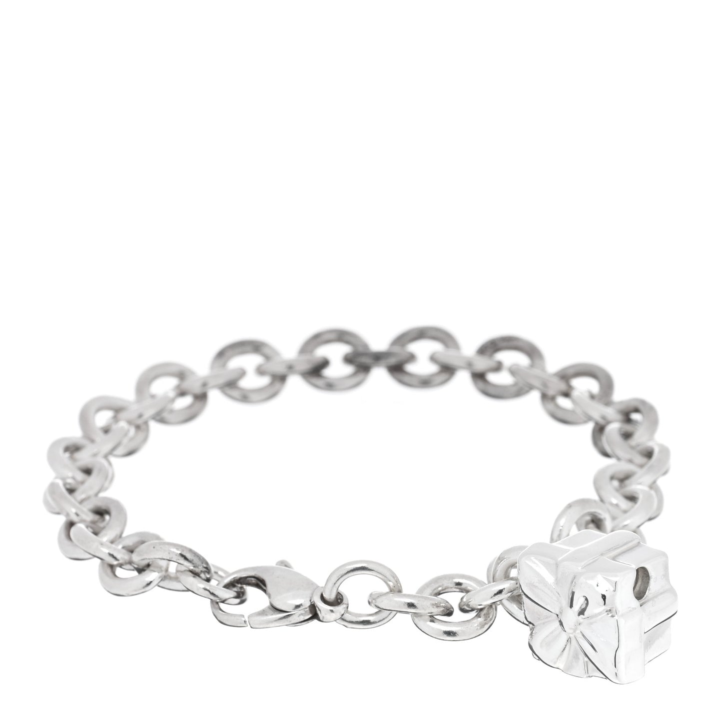 Sterling Silver Gift Box Charm Bracelet