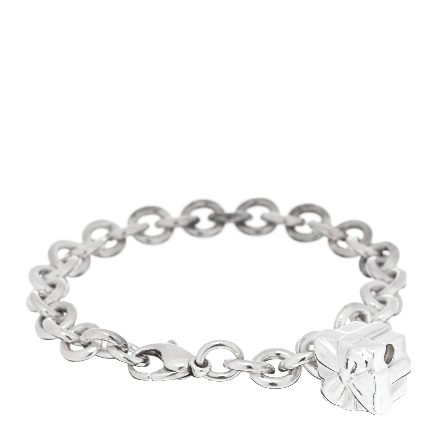 Tiffany Sterling Silver Gift Box Charm Bracelet 1 of 3