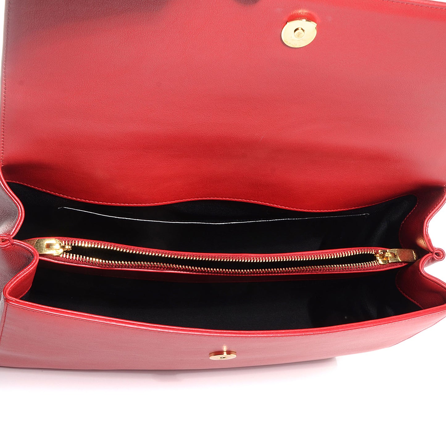 Calfskin Medium Moujik Top Handle Bag Lipstick Red