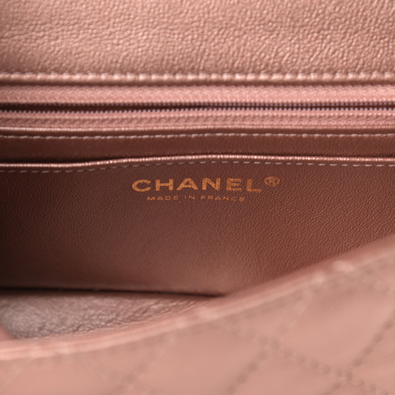 Chanel Metallic Grained Calfskin Quilted 2.55 Reissue Mini Flap Copper Pink 6 of 11