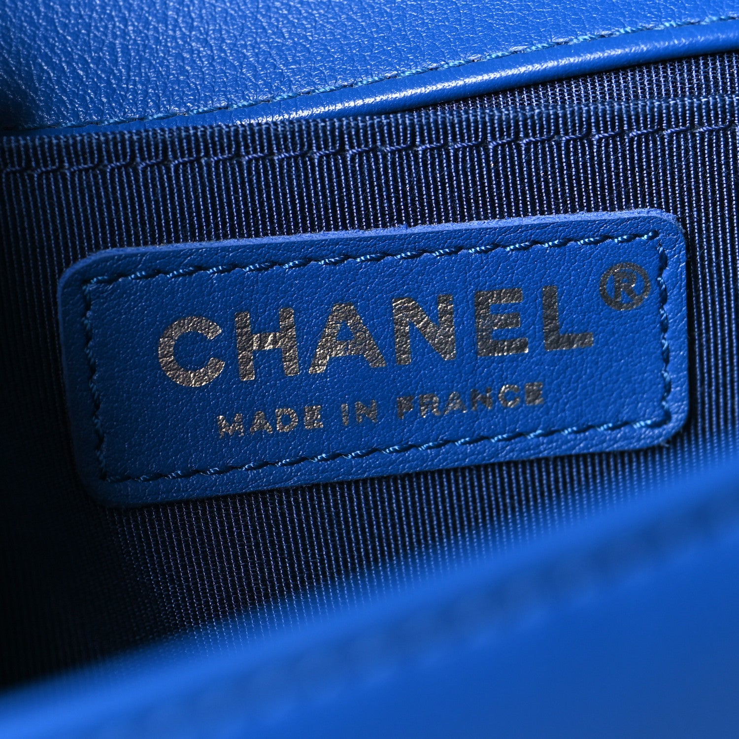 Chanel Calfskin Chevron Quilted Medium Boy Flap Bright Blue 6 of 10