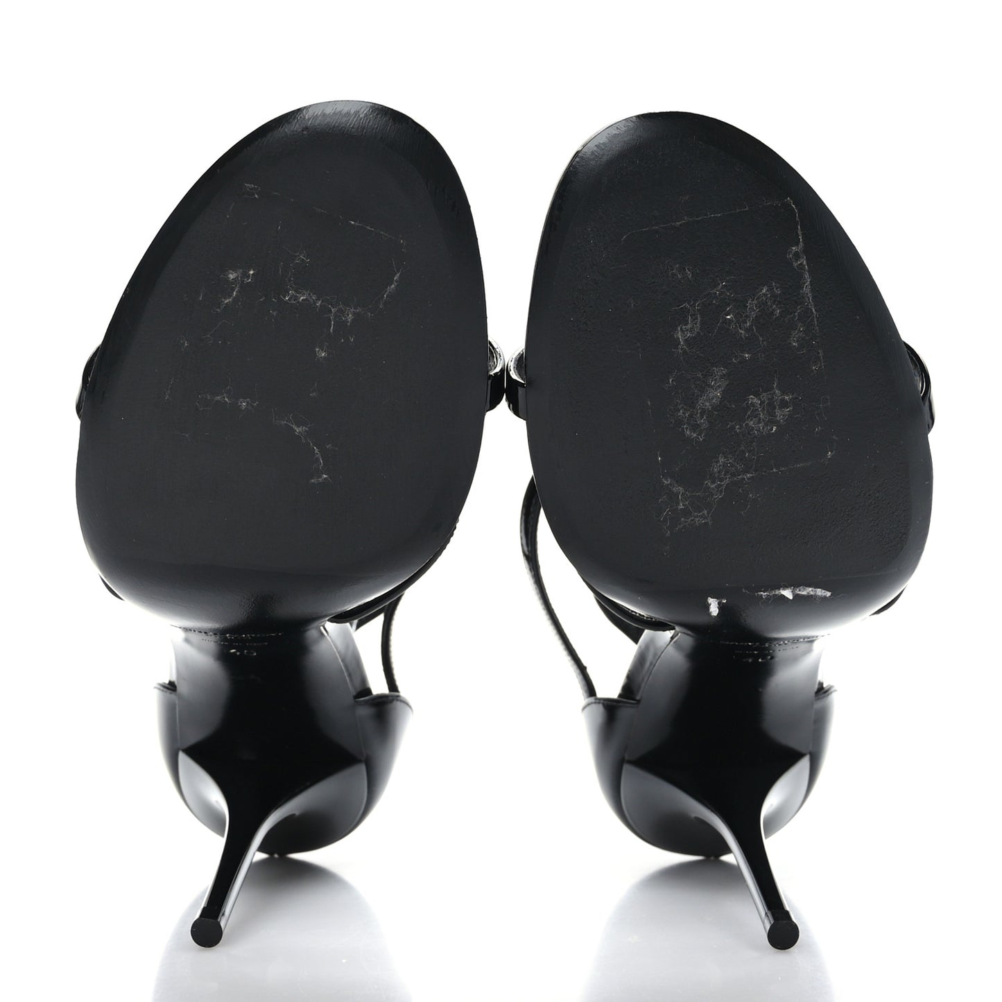 Patent Cassandra 110 Ankle Strap Sandals 40 Black